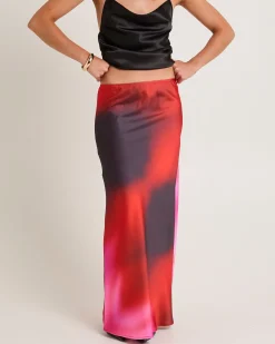 Vila Ombre Slip Maxi Skirt