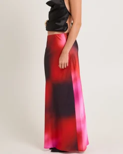 Vila Ombre Slip Maxi Skirt