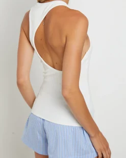 Violet Tank Top in White