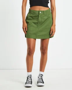 Water Pipe Cargo Mini Skirt in Khaki