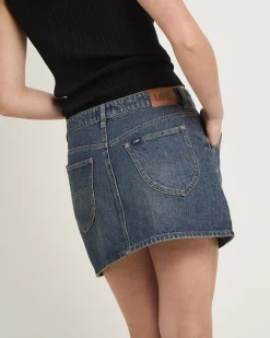Worker Denim Mini Skirt