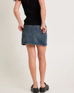 Worker Denim Mini Skirt