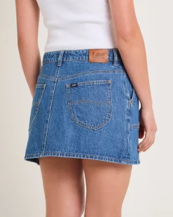 Worker Denim Mini Skirt
