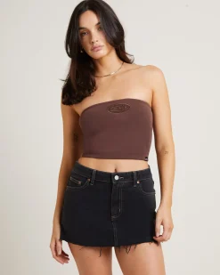 Yardage Bandeau Top in Brown