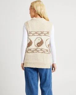 Yin & Yang Slouch Knot Vest Coco Sands