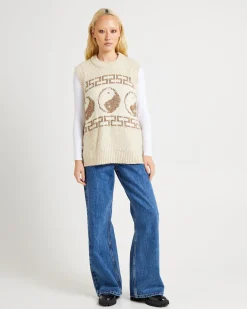 Yin & Yang Slouch Knot Vest Coco Sands