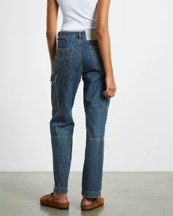 Zipped Cargo Motion Jeans Used Blue