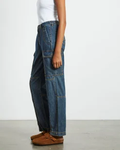 Zipped Cargo Motion Jeans Used Blue