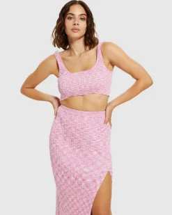 Zoey Space Dye Knit Crop Top