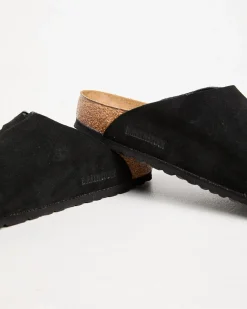 Zurich Regular Suede Leather Sandals in Black